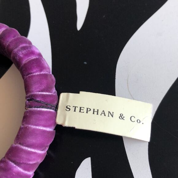 4 for $20 Stephan & Co. Purple Velvet Bangle - Picture 3 of 3